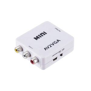 Adaptador convertidor AV a VGA 1080P 60Hz AV2VGA Mini HD AV2VGA convertidor de vídeo caja convertidora para Monitor de TV