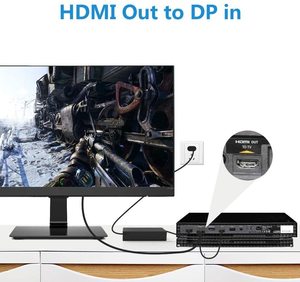 4K 30Hz HMI a spisplayort ideideo ddapter W/USower ower 1,4 (Male) a D1.2 (Female) Active onitor (H22DP) Lack lack - Product Image 5