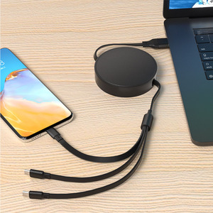 2025适用于所有手机的新型通用便携式USB/C型至微型/8针/C型3合2 66w可伸缩快速充电电缆 - Product Image 6