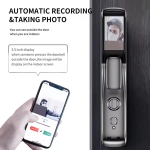 หน้าจอ LCD ล็อกประตูด้วยลายนิ้วมือและใบหน้า3D และลายนิ้วมืออัจฉริยะพร้อมช่องเปิดของกล้องและกริ่งประตู - Product Image 4