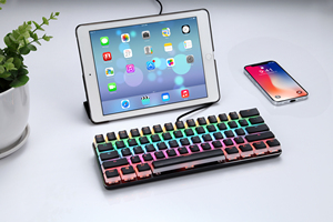 Portable 60% Mini Pudding Mechanical <strong>Keyboard</strong> 61-Key RGB Backlit Game <strong>Keyboard</strong> with Win-Lock Feature for Gamers - Product Image 4