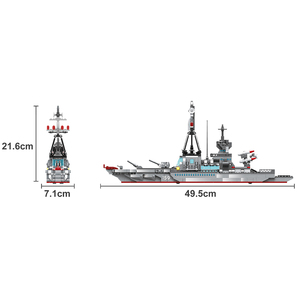 WOMA <strong>TOYS</strong> Factory C0159 725PCS Bricks War Fleet Frigate Escort Vessel Battle Ships Building Blocks <strong>Battleship</strong> for Adult - Product Image 4