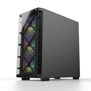 Fábrica gabaritos pc micro atx gaming computador casos torres cheio vidro temperado painel gaming case
