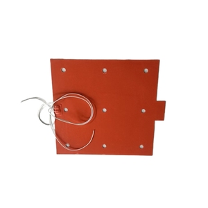 Calentador eléctrico de CC de goma de silicona flexible, elemento calentador de placa de goma de silicona