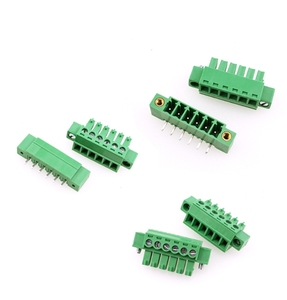 Bloque de terminales enchufable 15EDGKPM-3.81MM con orejetas Brida de bloqueo Trasero fijo 2EDGRKP Macho y hembra 2 3 4 5 6 7 8 9 10 12 pines - Product Image 1