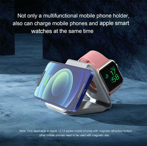 15W hızlı şarj manyetik katlanır 3 1 kablosuz şarj iPhone15 için 14 13 Pro Apple Watch9 8 7 6 5 AirPods Samsung Galaxy tomurcukları - Product Image 4