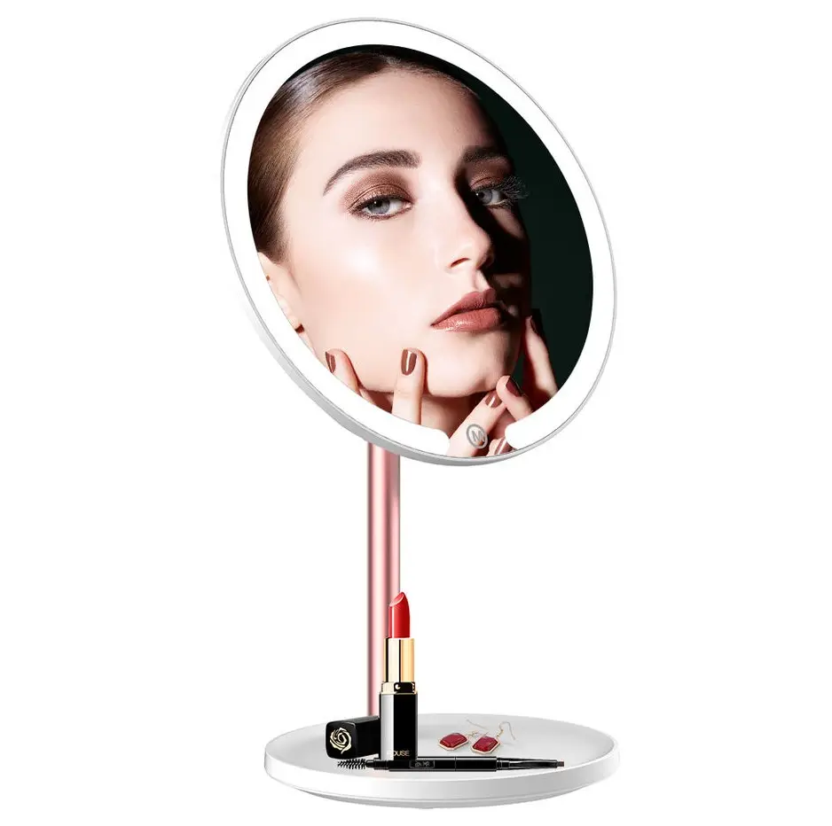Miroir grossissant de bureau de salle de bain fabricant Mini Led éclairé miroir de maquillage intelligent
