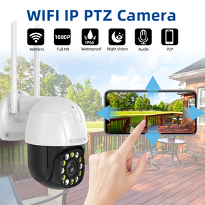 <strong>Wireless</strong> IP PTZ Camera <strong>2</strong>.0MP 1080P 4x Zoom Support Motion Detection Pan Tilt PTZ Camera Home Security Camera <strong>System</strong> - Product Image 2