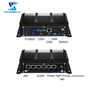 Sechs Netwaork Port Network Router Lüfter loser Computer Industrieller I3/I5/I7 Pfsense Firewall Router mit 6 RJ45 1000M LAN
