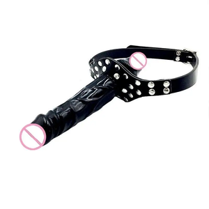 热卖女同性恋假阳具带可调吊带女手淫玩具口交训练嘴假阳具
