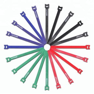 Fabricación en fábrica, ajustable, duradero, reutilizable para gestión de cables, amarre para plantas, gancho autoadhesivo y amarre para cables de bucle - Product Image 3