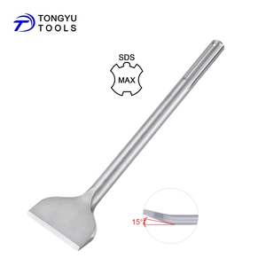 SDS Max 3" X 12" <strong>Tile</strong> <strong>Removal</strong> <strong>Chisel</strong> Bit, Angled <strong>Crank</strong> Wide Head Scapping Tool for Floor Wall <strong>Removal</strong> Concrete Demolition Work - Product Image 1