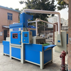 Sandblaster automatico di tipo trasportatore controllato PLC programmabile per la movimentazione di pezzi Multi-Size motore Motor Gear Core - Product Image 2