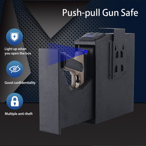 トリプルロック防爆ガンセーフ-生体認証/PIN/キー入力、盗難防止ヘビーデューティースチールセキュリティボックスホーム/車用 - Product Image 3