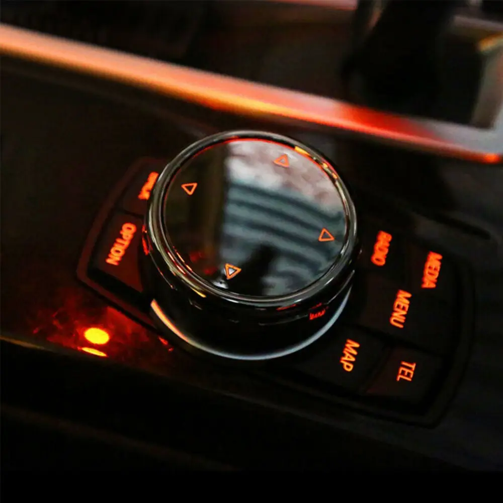 Auto Zwart Grote Multi Media Pookknop Cover Trim Button Vervanging Voor Bmw 'S F10 F20 F30 Voor Idrive