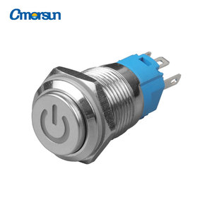 16mm <strong>Push</strong> <strong>Button</strong> <strong>Switch</strong> Waterproof with Power Symbol - Product Image 3