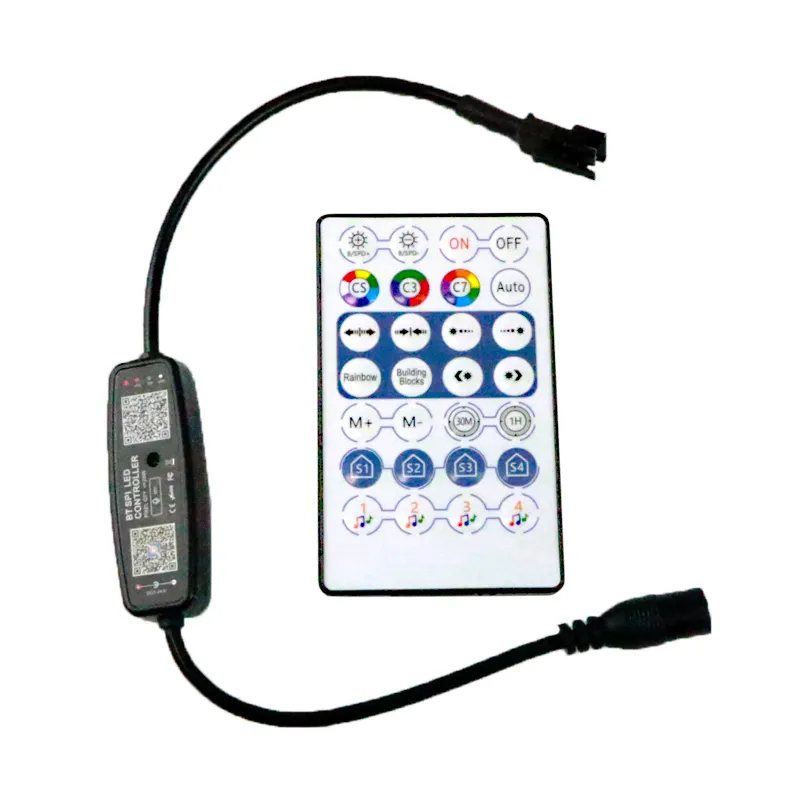 Mini Usb 5V Led Dimmer Bt Spi Controller Dc 5-24V 2048 Pixel Smart App Met 28-Key Rf Afstandsbediening Voor Ws2812 2811 Magische Lichtstrip