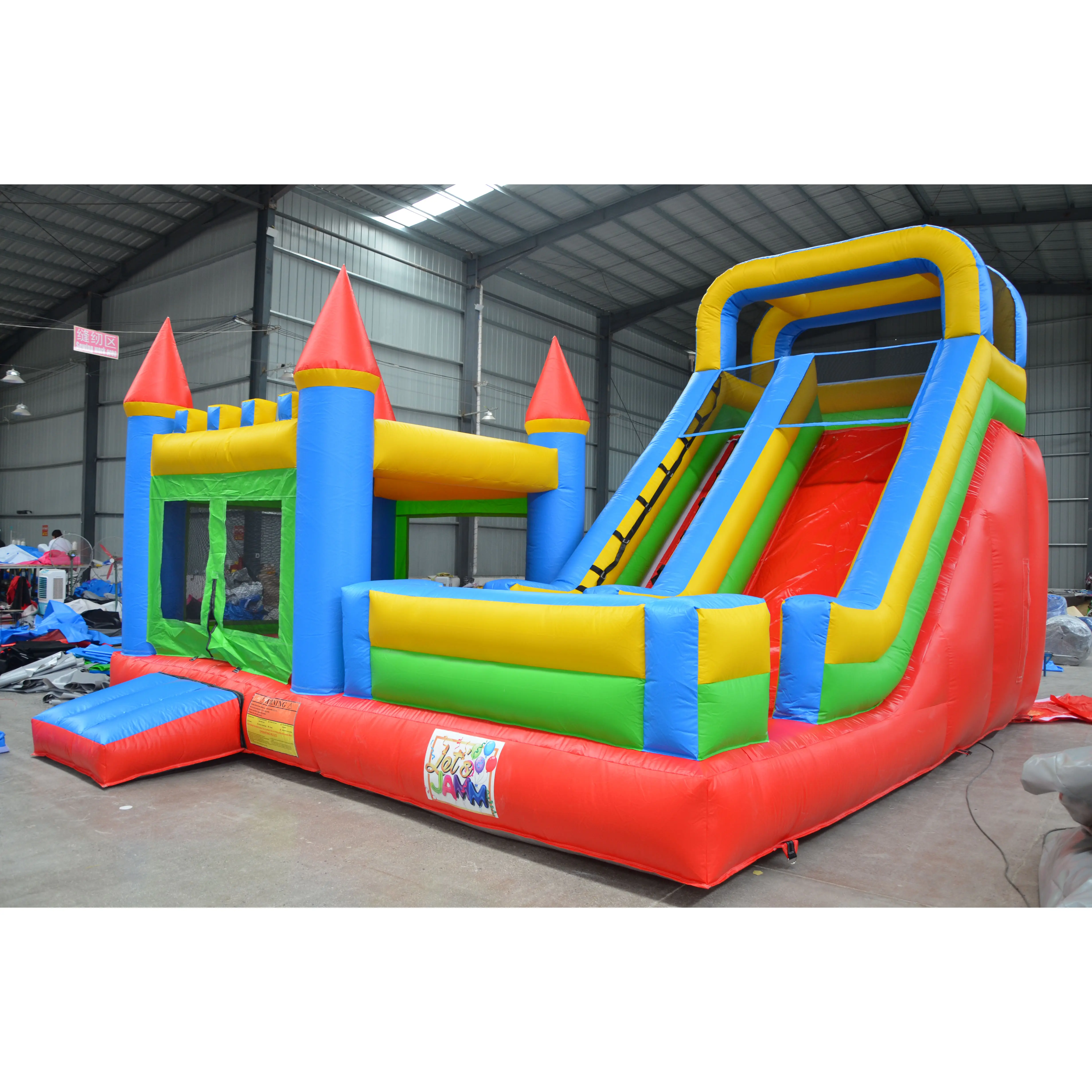 สไลด์น้ําทําให้พอง Bouncer 2024 ฤดูร้อนBounce Bouncy CastleราคาถูกBouncing House Comboพองกระโดดปราสาทกลางแจ้ง