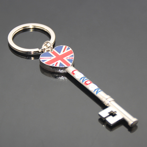 英国国旗定制联合国旗心形钥匙扣英国旅游纪念品钥匙圈搪瓷金属伦敦雕刻钥匙扣 - Product Image 6