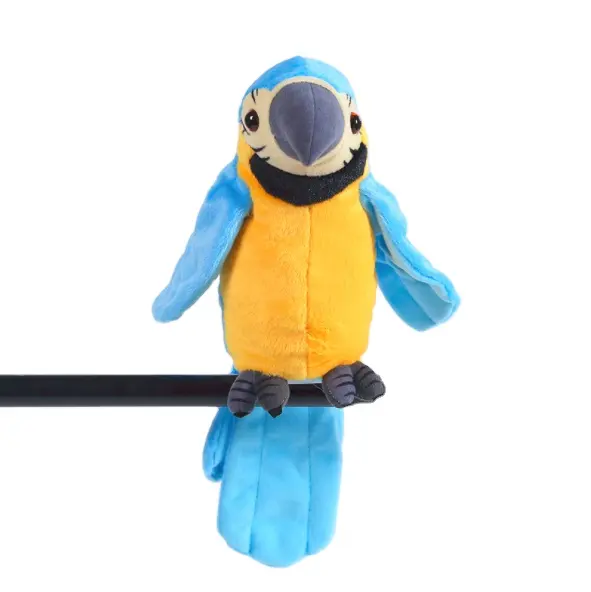 2018 Лидер продаж говорящий попугай мимикрый питомец игрушка повторение говорящая птица плюшевый подарок для детей