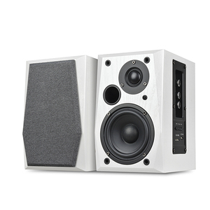 アクティブ木製USB SD MMCカードワイヤレスステレオサウンドノート50W RMS出力4オームHi-Fi Hifi本棚スピーカー - Product Image 1