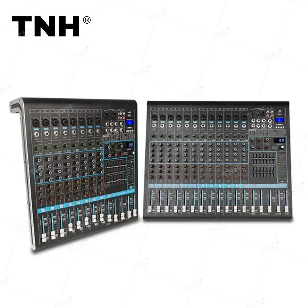 XS800 XS 800 konsol mixer Audio profesional, konsol mixer Audio profesional 8 saluran 12 saluran, pengelompokan ganda 16 saluran dengan 99 DSP 48V Phantom USB PnP