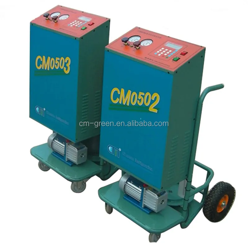 R134a auto air conditioner refrigerant recovery charging machine car ac freon recovery machine oil less charging equipment