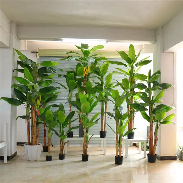 wholesale custom sized fake birds of paradise plants artificial travelers banana tree faux Japanese banana tree canna banana