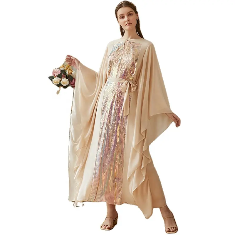 Offre Spéciale moyen-orient musulman longue robe haute densité mousseline de soie abaya nouveau dernières turc abaya filles abaya de couleur conceptions