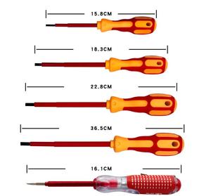 9 in 1 endüstriyel sınıf profesyonel manyetik tornavida seti elektrikçi cep yalıtım araç kiti kutu ambalaj ile - Product Image 6