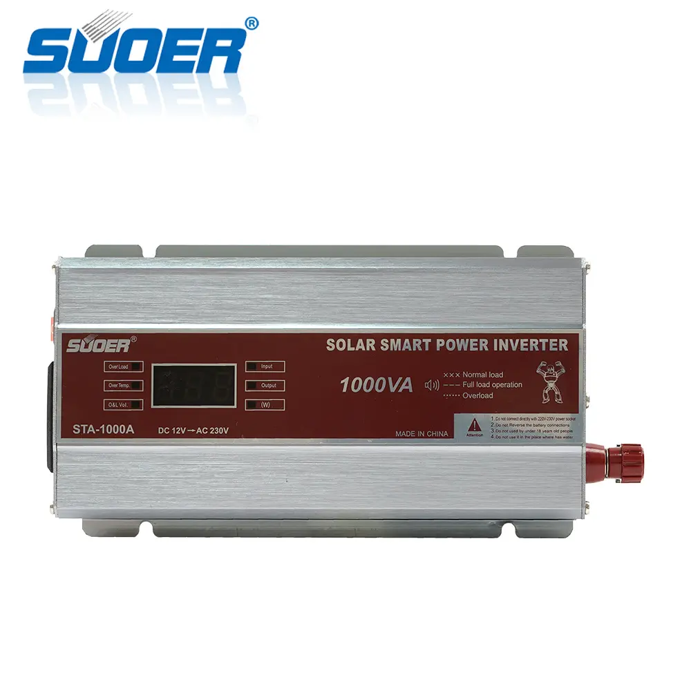 Suoer Display Digitale Car Power Inverter Solare Prezzo 1000W 12V 220V Inverter