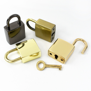Meetee bk082 20*35mm hành lý túi xách Phụ Kiện phần cứng hợp kim trơn ổ khóa Khóa vuông với chìa khóa trang trí túi ổ khóa - Product Image 5