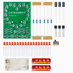 Herzförmige LED-Blinklauf leuchten Elektronische Produktion Lehr ausbildung DIY Schweiß praxis Leiterplatten Lose Teile