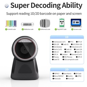 Xincode Lector 2D条形码桌面扫描仪表1D阅读器价格检查器超市固定条形码扫描仪阅读器 - Product Image 4