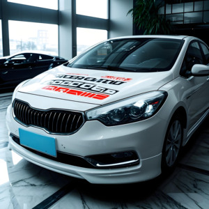 車体システムプラスチック製フロントバンパーリップキットKIA K3 2011-2013ワイドボディアップグレードけん引ヒッチカット - Product Image 2