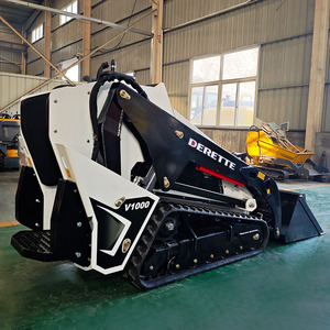Derette V1000 Mini Skid Steer loader với Kubota động cơ 1000lb nâng lực lượng thương mại sử dụng khu vườn nhỏ Chất lượng cao theo dõi - Product Image 4