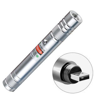 High Power <strong>USB</strong> Rechargeable Tactical EDC Flashlight Adjustable Focus Long Range Green <strong>Laser</strong> <strong>Pointer</strong> Torch Emergency Use - Product Image 1