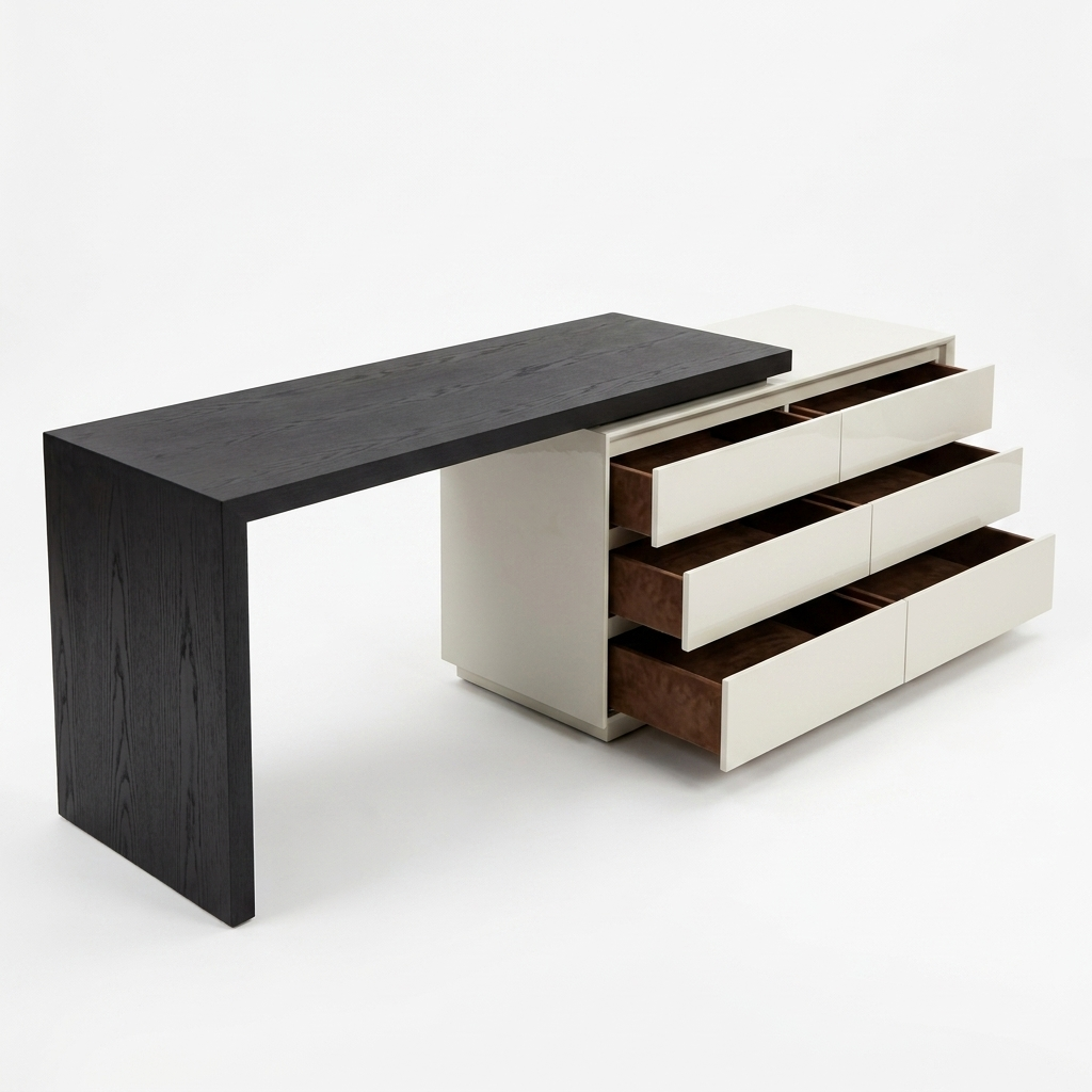Black Oak + Gloss white