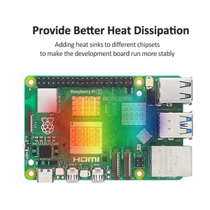 Son ahududu PI 5 bakır ve alüminyum alaşım soğutucular CPU radyatör soğutucu pasif soğutma isı emici seti için Rpi 5 - Product Image 2