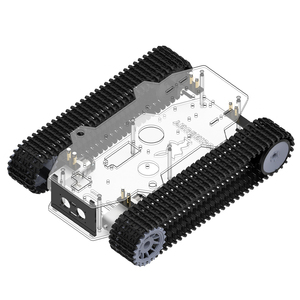 Kit di combinazione casuale motore + cingolato ruota cingolata Kit per Smart Car Robot Kit ruote elettriche per Arduino 4WD Robot Smart Car - Product Image 1