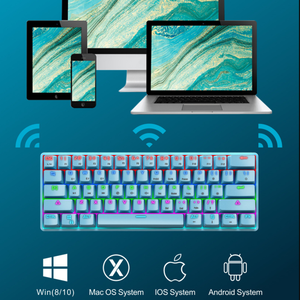 Teclado mecánico inalámbrico K28, dispositivo sensible con largo tiempo de espera, ergonómico, BT, 5,0, tipo-c, fácil de limpiar para juegos - Product Image 3