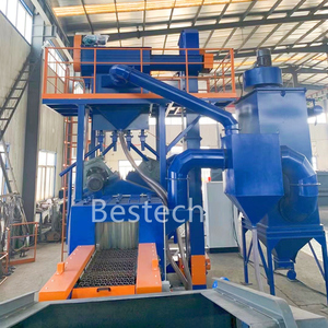 Wire Mesh Belt <strong>Conveyor</strong> Abrator Shot Blasting/Blaster Machine with <strong>Automatic</strong> <strong>Loading</strong> and <strong>Unloading</strong> Production Line - Product Image 2