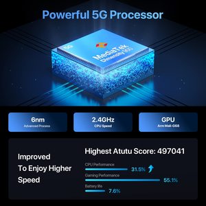 סמארטפון 6.8 "FHD 17GB + 256GB אנדרואיד 64MP AI לשלושה מצלמה 5150Mah נייד 5G חכם טלפון