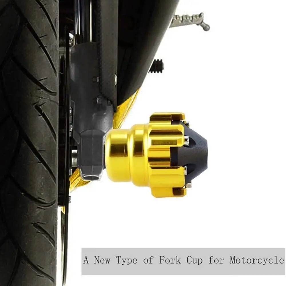 CNC Nhôm Front Fork Wheel Khung Sliders Xe Máy Rơi Bảo Vệ Chống Sụp Đổ Scooter Moped Phụ Tùng Xe Máy