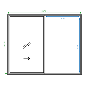 Amerikan tarzı beyaz vinil pencereler 35-1/2-in X 23-1/2-in X 3-in Jamb sol çalıştırılabilir vinil Pvc sürgülü pencere yarım ekran dahil - Product Image 2