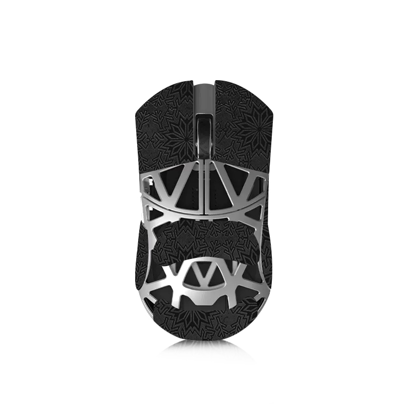 1 autocollant de souris tout compris, motif neige noir