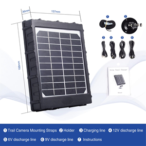 Trail Kamera Solar panel mit Batterie 8000 mAh Wiederauf ladbare Lithium batterie Solar batterie Ladegerät Kit für Trail Cam - Product Image 6