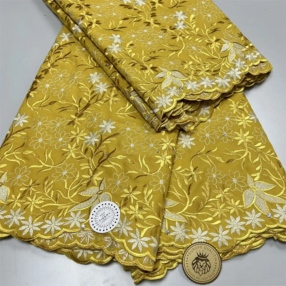 High quality african swiss cotton voile lace 100% cotton laces fabrics for women voile fabric