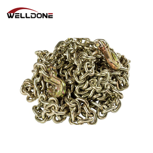 Golden Color Lashing Binding Drag <strong>Chain</strong> G70 Transport <strong>Chain</strong> with Clevis Grab Hook - Product Image 2