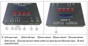 SD контроллер светодиодной ленты, SPI/DMX DC5V/DC12-24V, 5W 215X146X30mm k-4000c